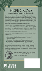 Back cover of Comfort from Creation by Harold E. Kohn, featuring nature-inspired reflections on comfort, hope, and faith