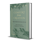 Hardcover edition of Comfort from Creation by Harold E. Kohn, displayed outdoors with its green illustrated cover