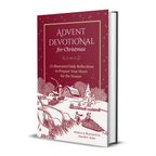 Hardcover edition of Advent Devotional for Christmas by Harold E. Kohn, displayed with its red and white illustrated Christmas cover