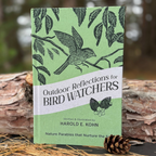 Hardcover edition of Outdoor Reflections for Bird Watchers by Harold E. Kohn, staged in a woodland setting
