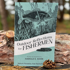 Paperback edition of Outdoor Reflections for Fishermen by Harold E. Kohn, featuring illustrated fishing reflections and spiritual insights in outdoor setting