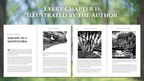 Illustrated interior pages from Strength from the Stillness by Harold E. Kohn, showing nature reflections with original artwork